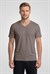 Erkek Toprak Rengi Bambo V Yaka Yarım Kol Tişört 