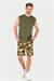 Erkek Yeşil Kamuflaj Şort