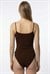Kadın Acı Kahve Cotton İp Askılı Çıtçıtlı Body
