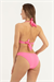 Kadın Açık Pembe Kalp Detay Bikini Takım