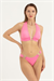 Kadın Açık Pembe Kalp Detay Bikini Takım