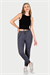 Kadın Antrasit İki İplik Slimfit Paça Alt