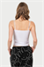 Kadın Beyaz Çift İp Askılı Crop
