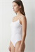 Kadın Beyaz Cotton İp Askılı Çıtçıtlı Body