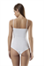 Kadın Beyaz Cotton İp Askılı Dantelli Çıtçıtlı Body