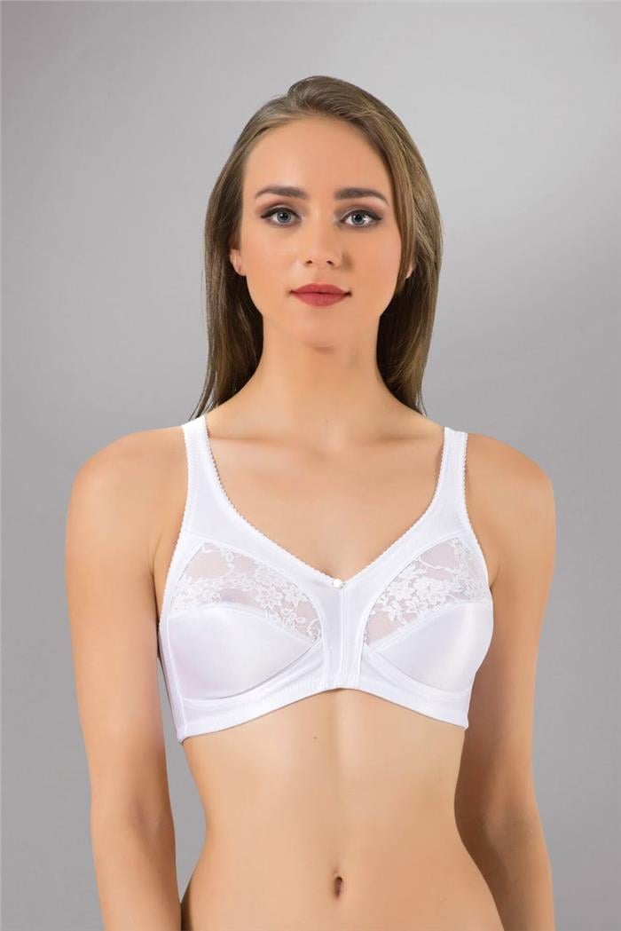 Kadın Beyaz Dantelli Minimizer Sütyen 