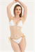 Kadın Beyaz Halka Detaylı Bikini Takım