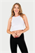 Kadın Beyaz Halter Yaka Crop