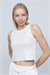 Kadın Beyaz Halter Yaka Crop
