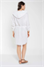 Kadın Beyaz Kapişonlu Plaj Elbisesi 