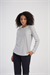Kadın Beyaz O Yaka Uzun Kol Eteği Oval Pijama Üstü