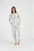 Kadın Beyaz Paçası Manşetli Pijama Altı
