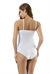 Kadın Beyaz Penye Modal İp Askılı Emzirme Çıtçıtlı Body
