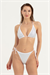 Kadın Beyaz Taşlı Üçgen Bikini
