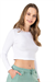 Kadın Beyaz Uzun Kol Crop