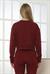 Kadın Bordo Bisiklet Yaka Kısa Üst