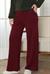 Kadın Bordo Bol Paça Tek Alt