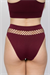Kadın Bordo Fileli Slip Külot