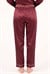 Kadın Bordo Saten Pijama Alt