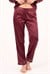 Kadın Bordo Saten Pijama Alt