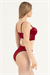 Kadın Bordo Saten Slip