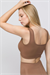 Kadın Bronz Kahve Fitilli Kısa Sporcu Crop