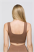 Kadın Bronz Kahve Fitilli Kısa Sporcu Crop