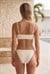 Kadın Krem Dokulu Yan Bağlamalı Bikini Takım