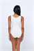 Kadın Ekru Kalın Askılı Çıtçıtlı Body