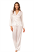 Kadın Ekru Saten Pijama Üst