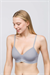 Kadın Gri Kruvaze Lazer Kesim Toparlayıcı Sütyen