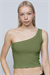 Kadın Haki Tek Kol Crop