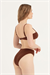 Kadın Kahverengi İp Askılı Bikini Takım