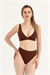 Kadın Kahverengi Kalın Askılı Bikini Takım