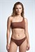 Kadın Kahverengi Tek Omuz Bikini Takım