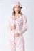 Kadın Kalp Desen Düğmeli Pijama Üstü