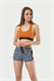 Kadın Kırçıllı Lacivert Mini Şort