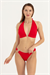 Kadın Kırmızı Kalp Detay Bikini Takım