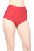 Kadın Kırmızı Nervur Dikiş Yüksek Bel Bikini Altı