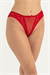 Kadın Kırmızı Ön Tül Yan Bant Arka Pamuk Bikini 