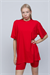 Kadın Kırmızı Oversize T-shirt