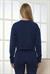 Kadın Lacivert Bisiklet Yaka Kısa Üst