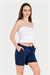 Kadın Lacivert İki İplik Mini Şort