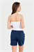 Kadın Lacivert İki İplik Mini Şort
