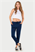 Kadın Lacivert İki İplik Slimfit Paça Alt