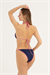 Kadın Lacivert Kırmızı Beyaz Çerçeveli Bikini Takım