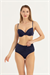 Kadın Lacivert Lastik Detaylı Bikini Altı