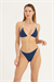 Kadın Lacivert Puantiyeli Bikini Takım