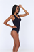 Kadın Lacivert Spor Çıtçıtlı Body