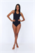 Kadın Lacivert Spor Çıtçıtlı Body